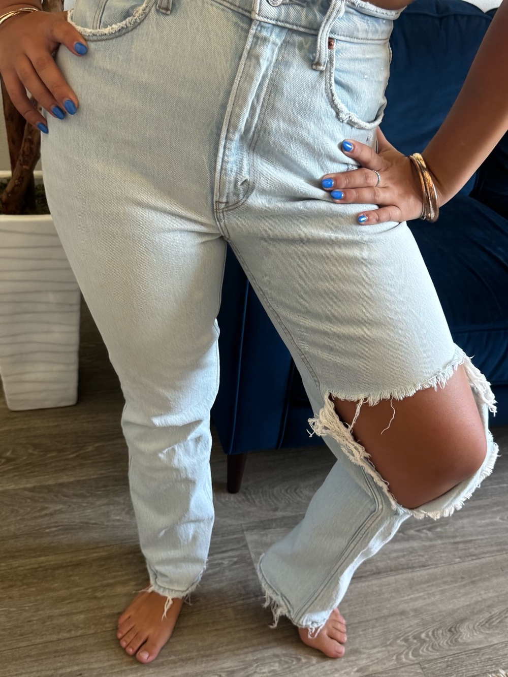 Abercrombie & Fitch Light Blue High Rise Jeans size 26